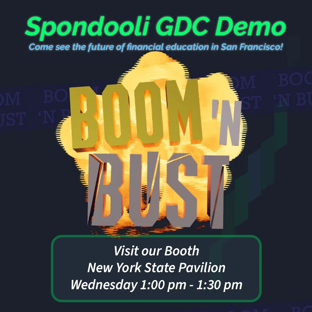 We're back! Join us at @official_gdc this Wednesday for an exclusive hands-on demo of our new game: Boom 'N Bust! 

Trade over decades of stock market history in minutes. 
Boom 'N Bust is a fast-paced competitive party game built to tackle the growin