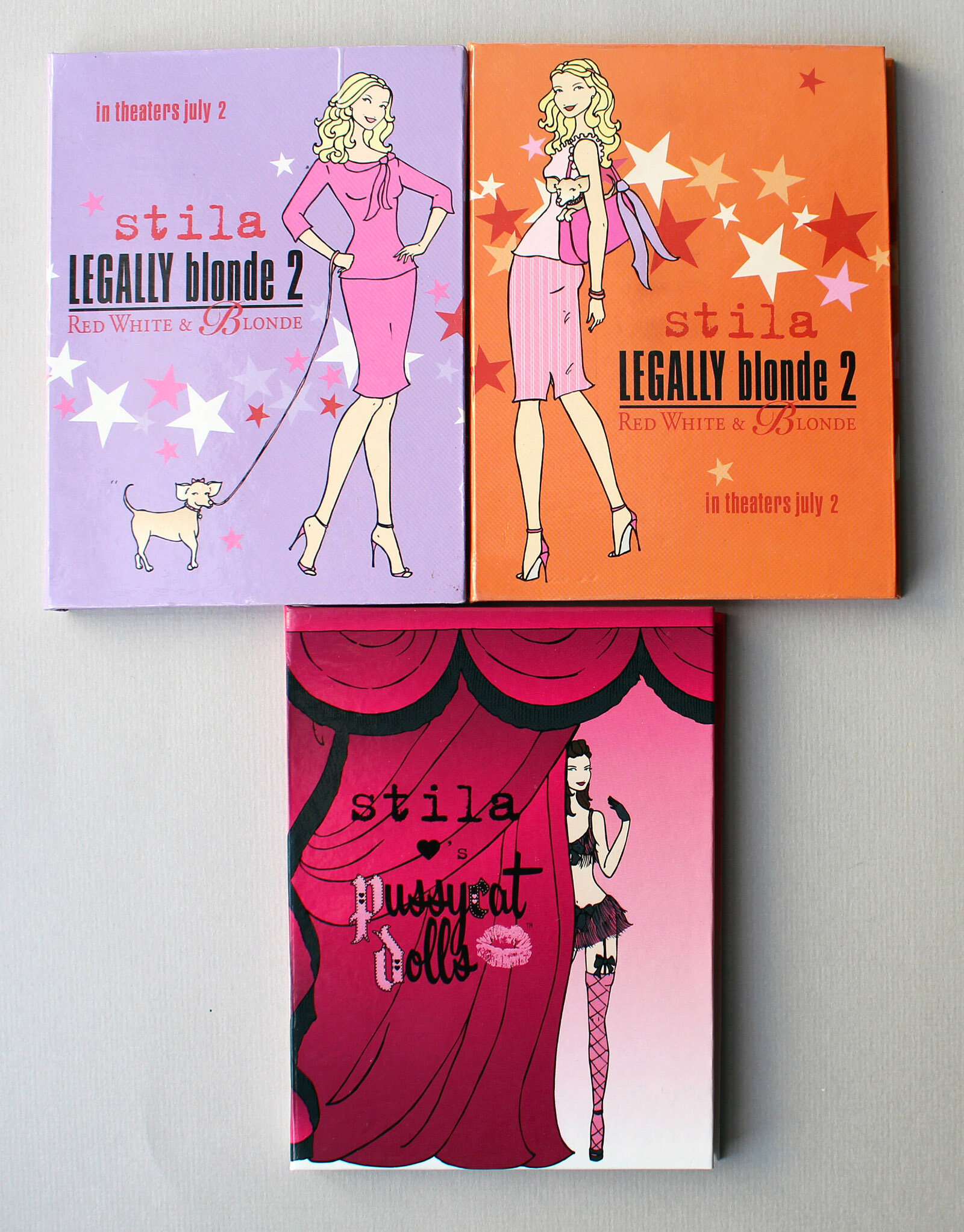   Palettes  2003 (Legally Blonde) and 2005 (Pussycat Dolls)   