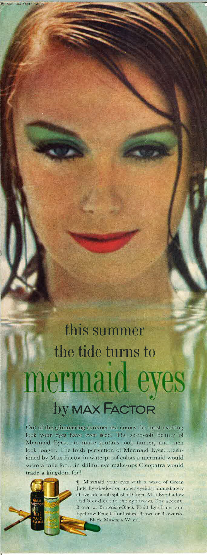   Mermaid Eyes Ad Max Factor 1962  