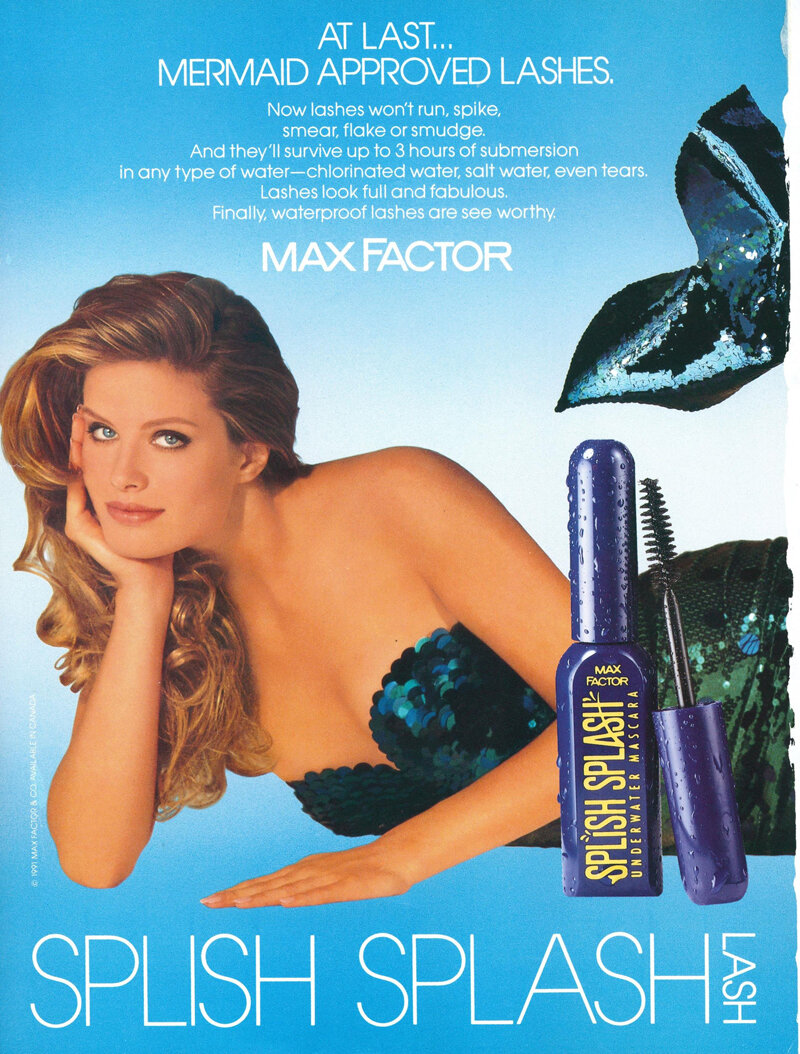   Splish Splash Mascara Ad Max Factor 1991    Image from the    Vogue archive   .   