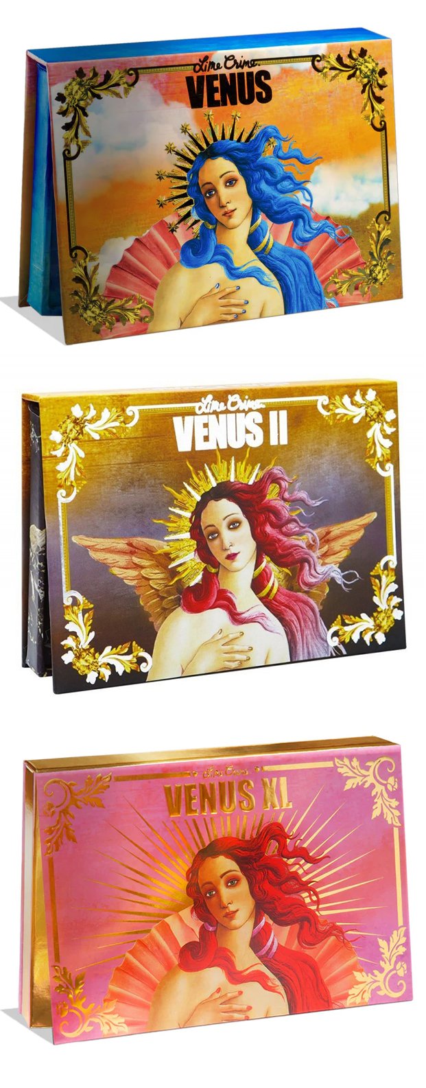   Venus, Venus II and Venus XL Eyeshadow Palettes Lime Crime, 2015 and 2018   