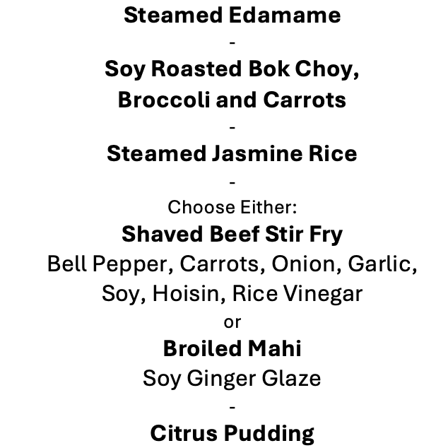 Tuesday, June 16th Menu
