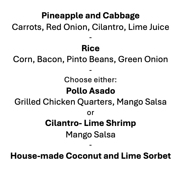Wednesday, July 8th Menu