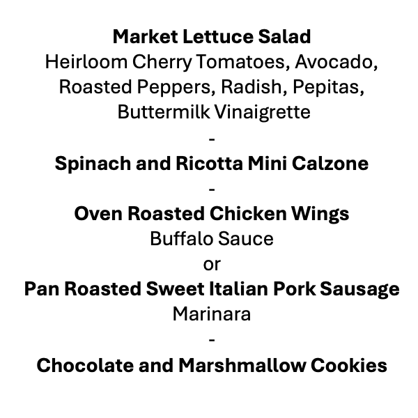 Wednesday, November 5th Menu