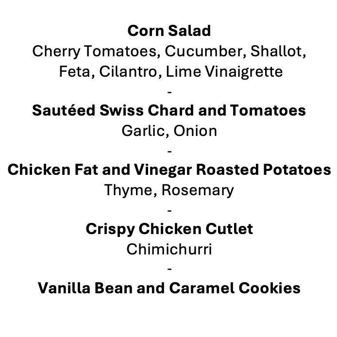 Wednesday, July 15th Menu