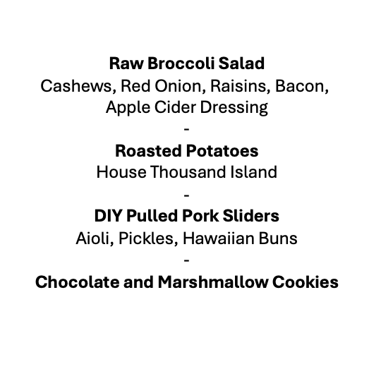 Tuesday, January 13th Menu