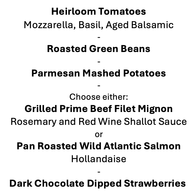 Tuesday, July 28th Menu
