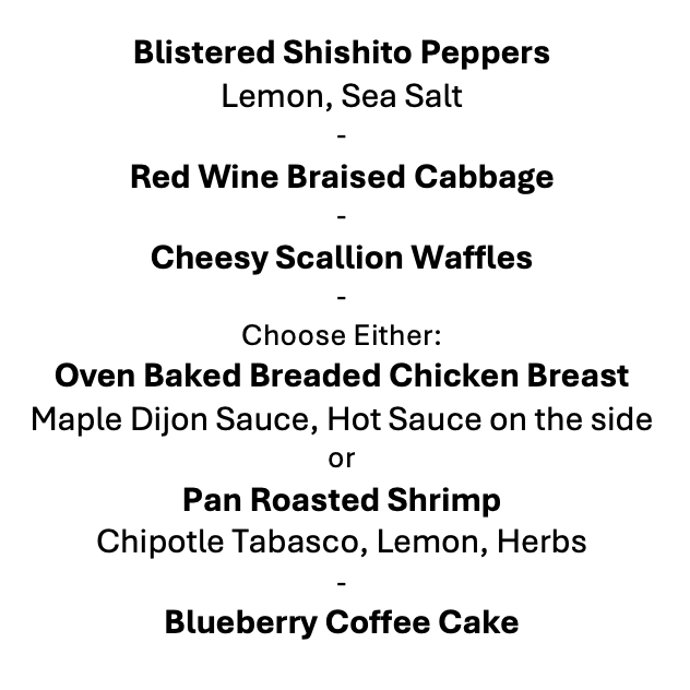 Wednesday, July 1st Menu