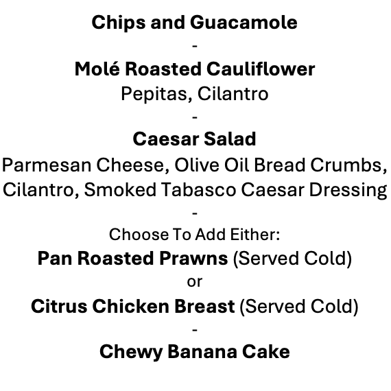 Wednesday, March 18th Menu