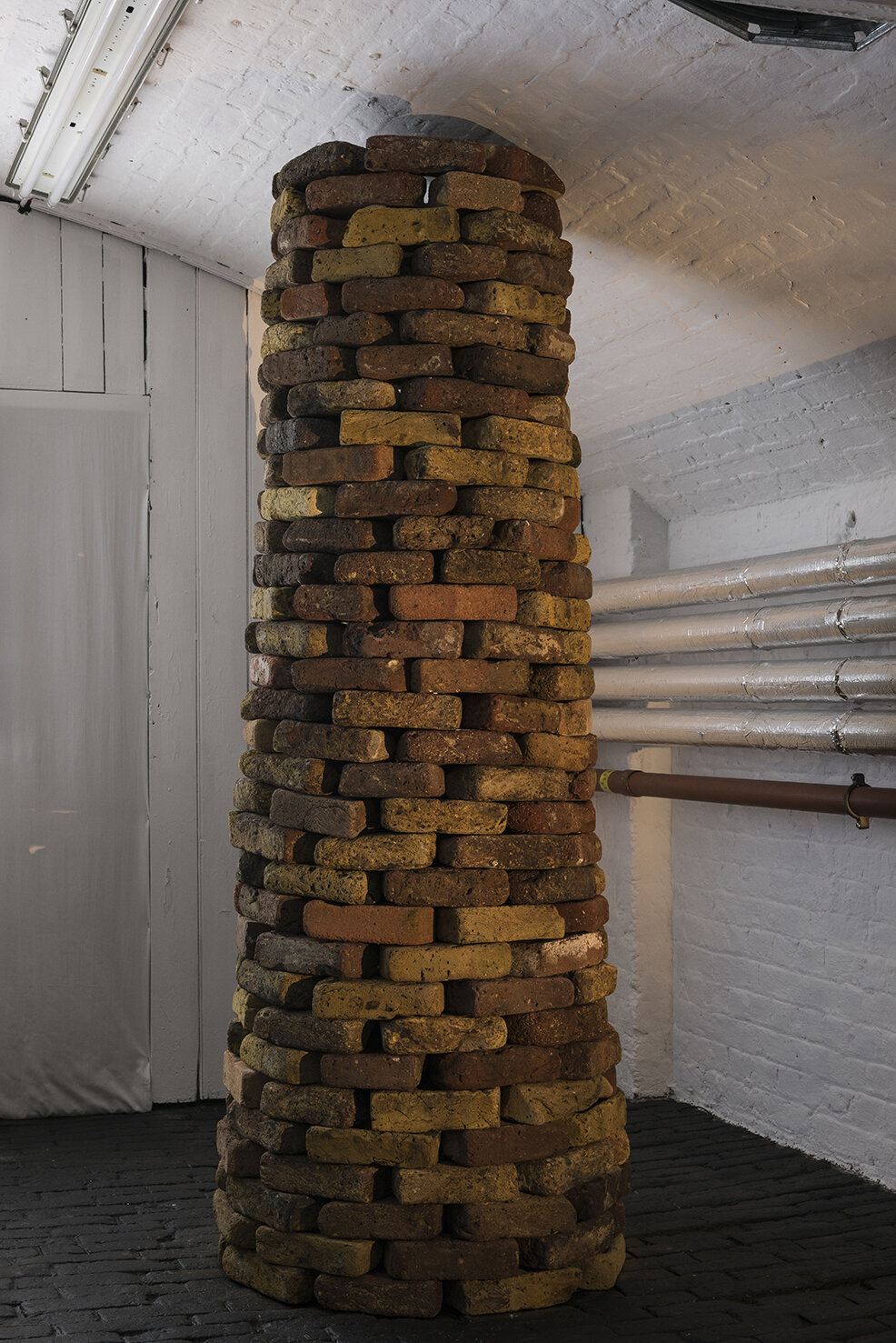   Earthen Cairn , Bricks from London Thames foreshore, Variable Dimensions 