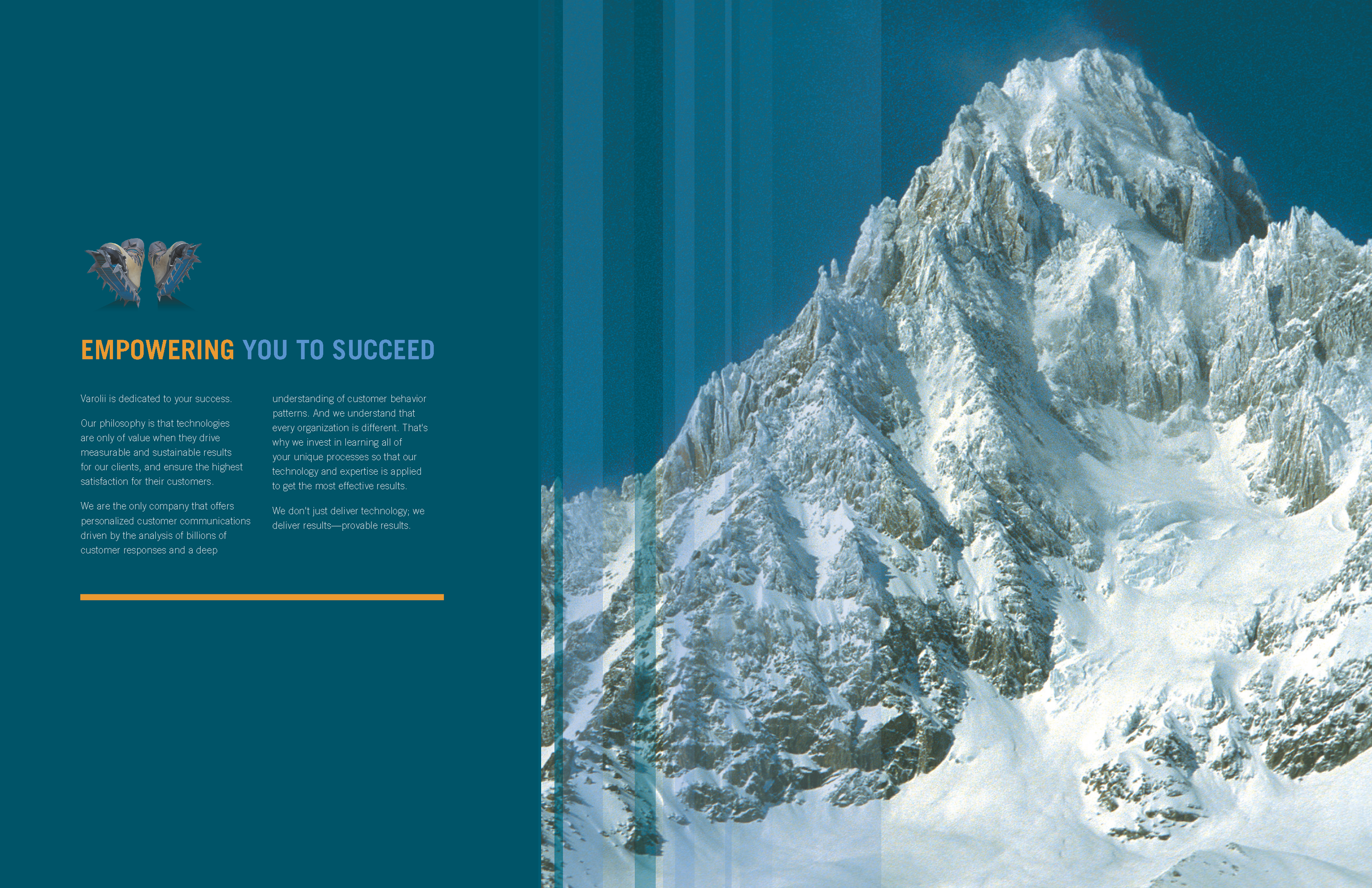Inside spread from the corporate brochure