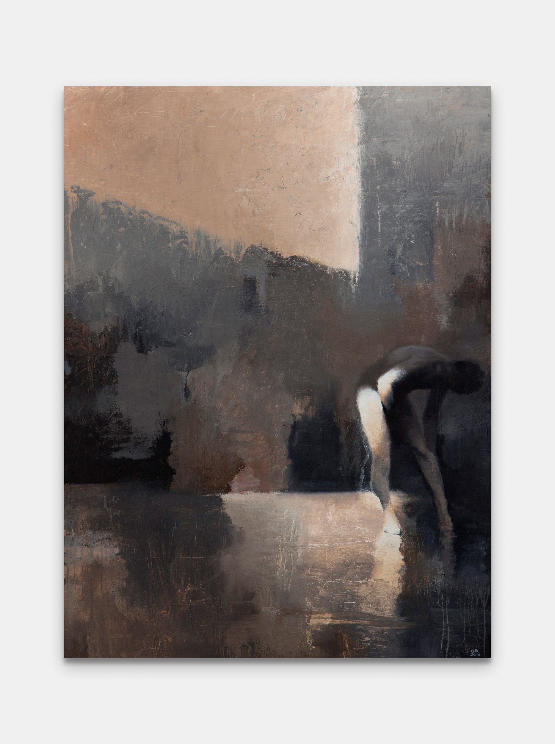 Arrangement In Umber and Black / 30 x 40" / 2016 / Oil on Panel