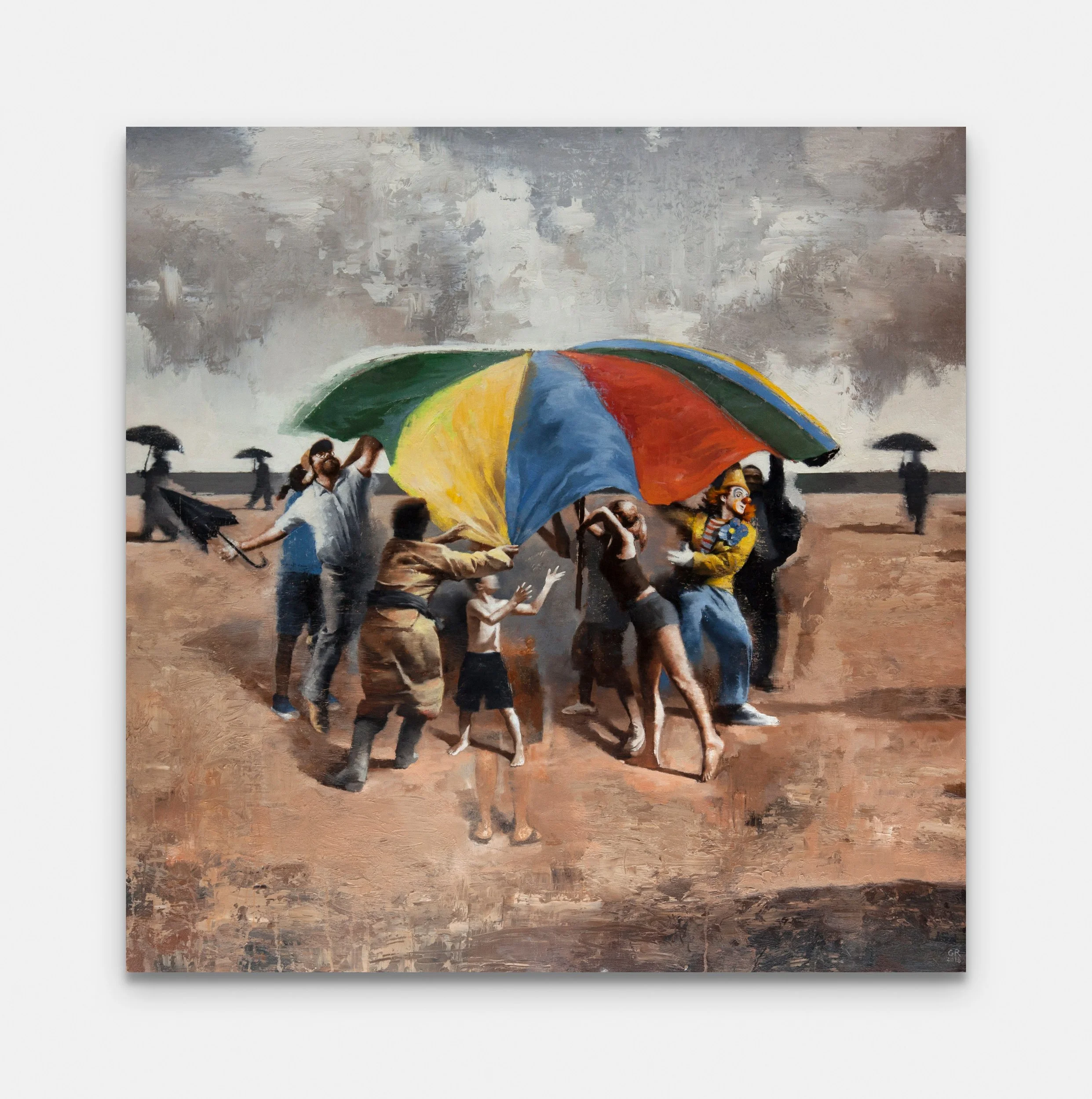 United We Stand / 60 x 60" / 2018 / Oil on Panel