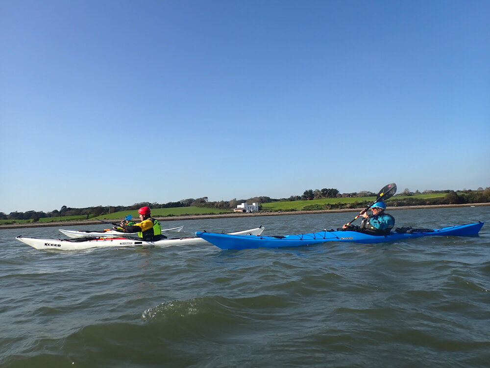 Sea kayaking towards Caernarfon