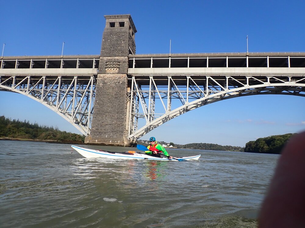 Sea Kayaking under the Britannia Bridge