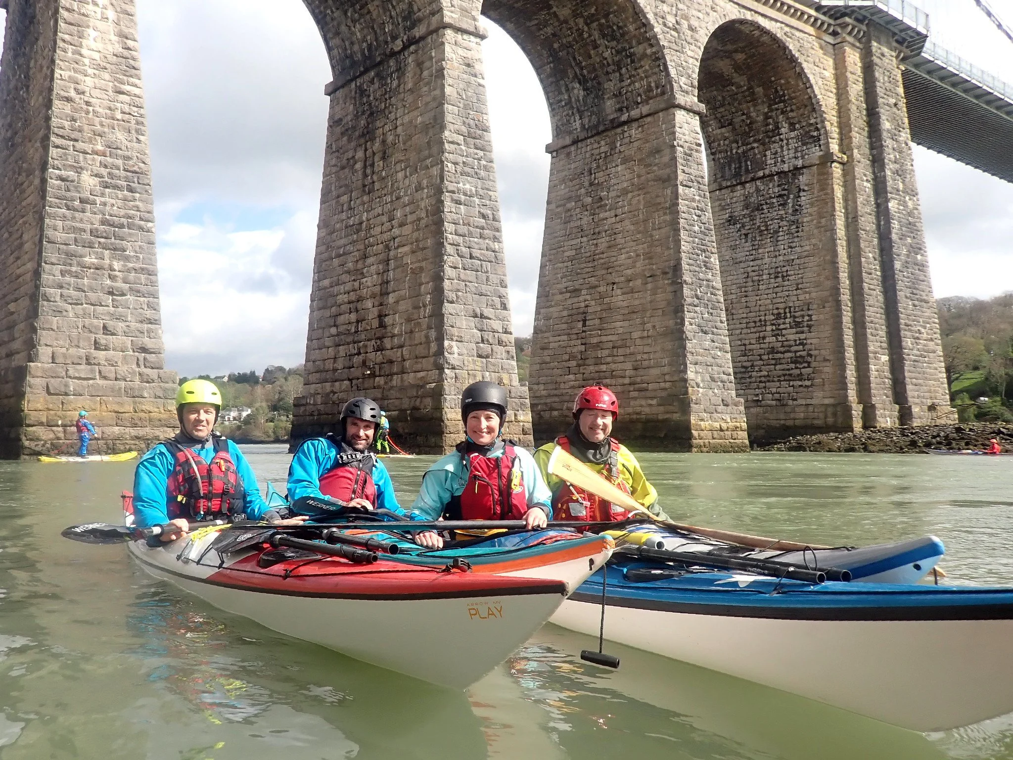 Sea kayaking on the Menai Strait, Anglesey (Ynys Môn)