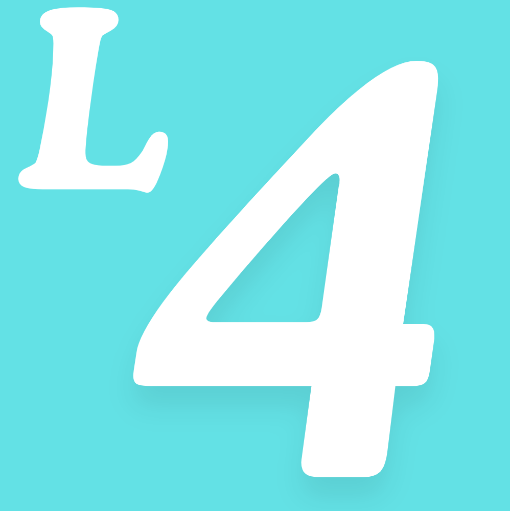Level 4 Blue Logo with white number and letter for Sea Kayaking Wales Course