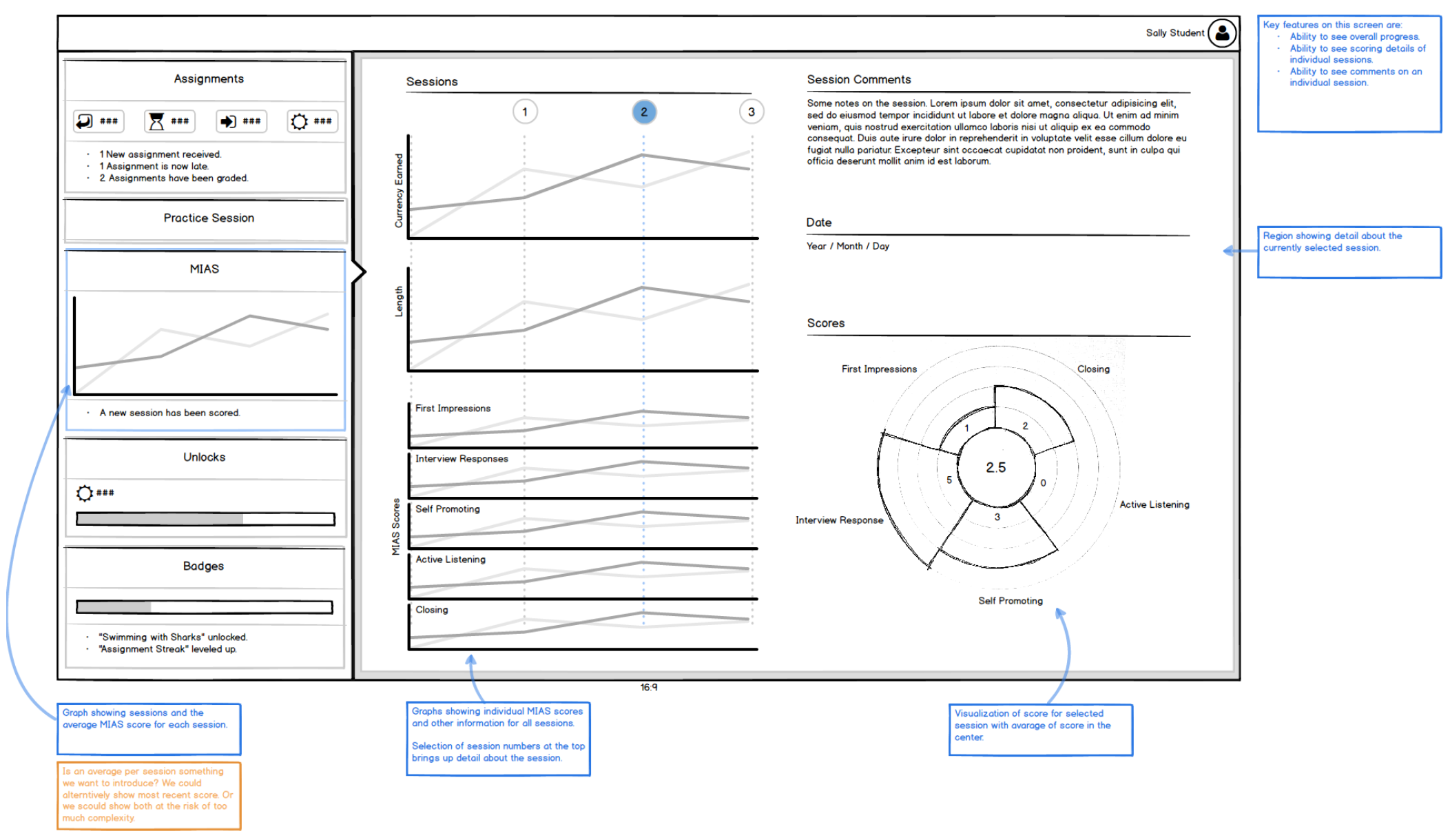 VITA Wireframes