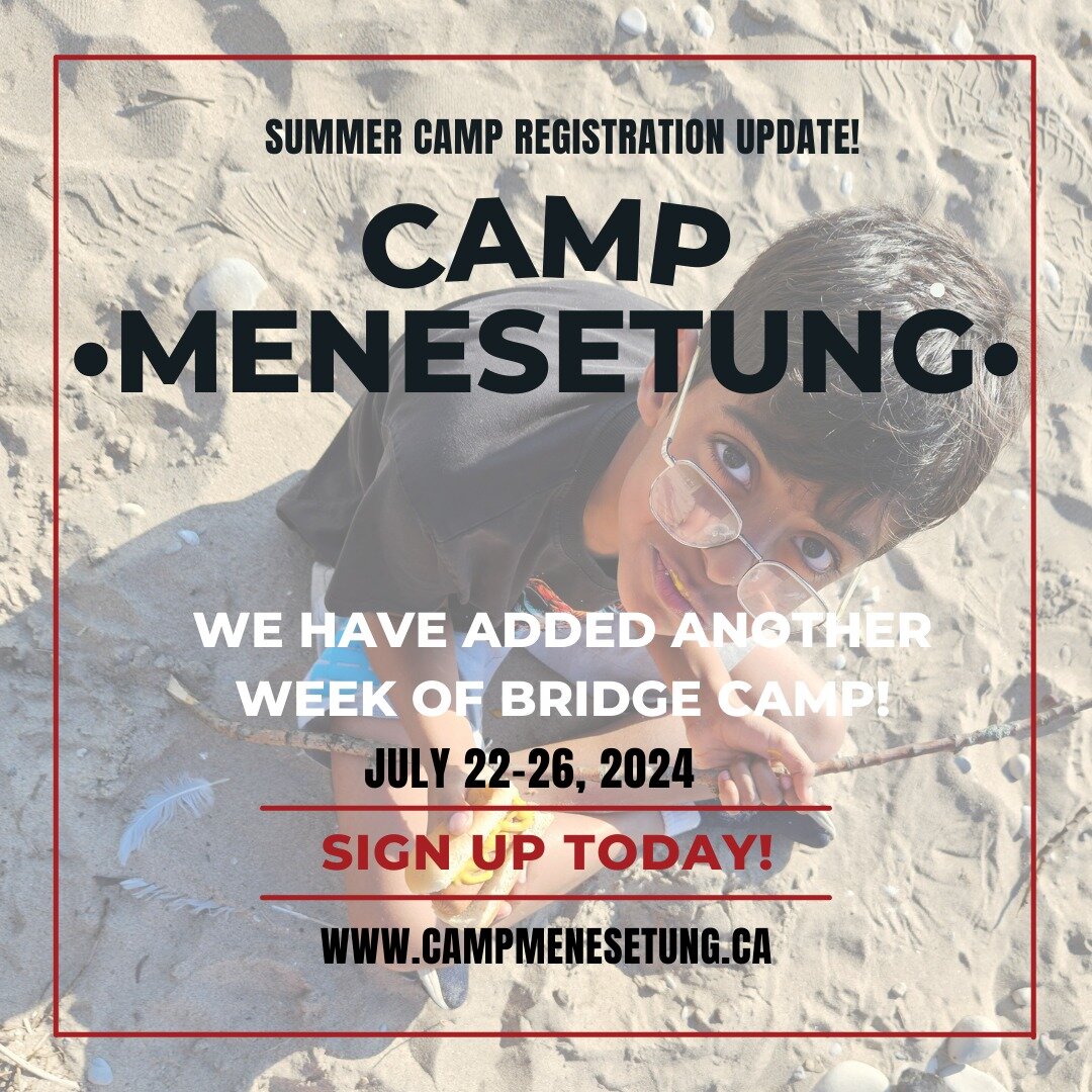 By popular demand: WE HAVE ADDED ANOTHER WEEK OF BRIDGE CAMP!
Bridge Camp is Day Camp with a Wednesday &amp; Thursday Sleepover and now exists during Week 3: July 22-26, 2024
Week 6 Bridge Camp is SOLD OUT - Waiting list available

Learn more and sig