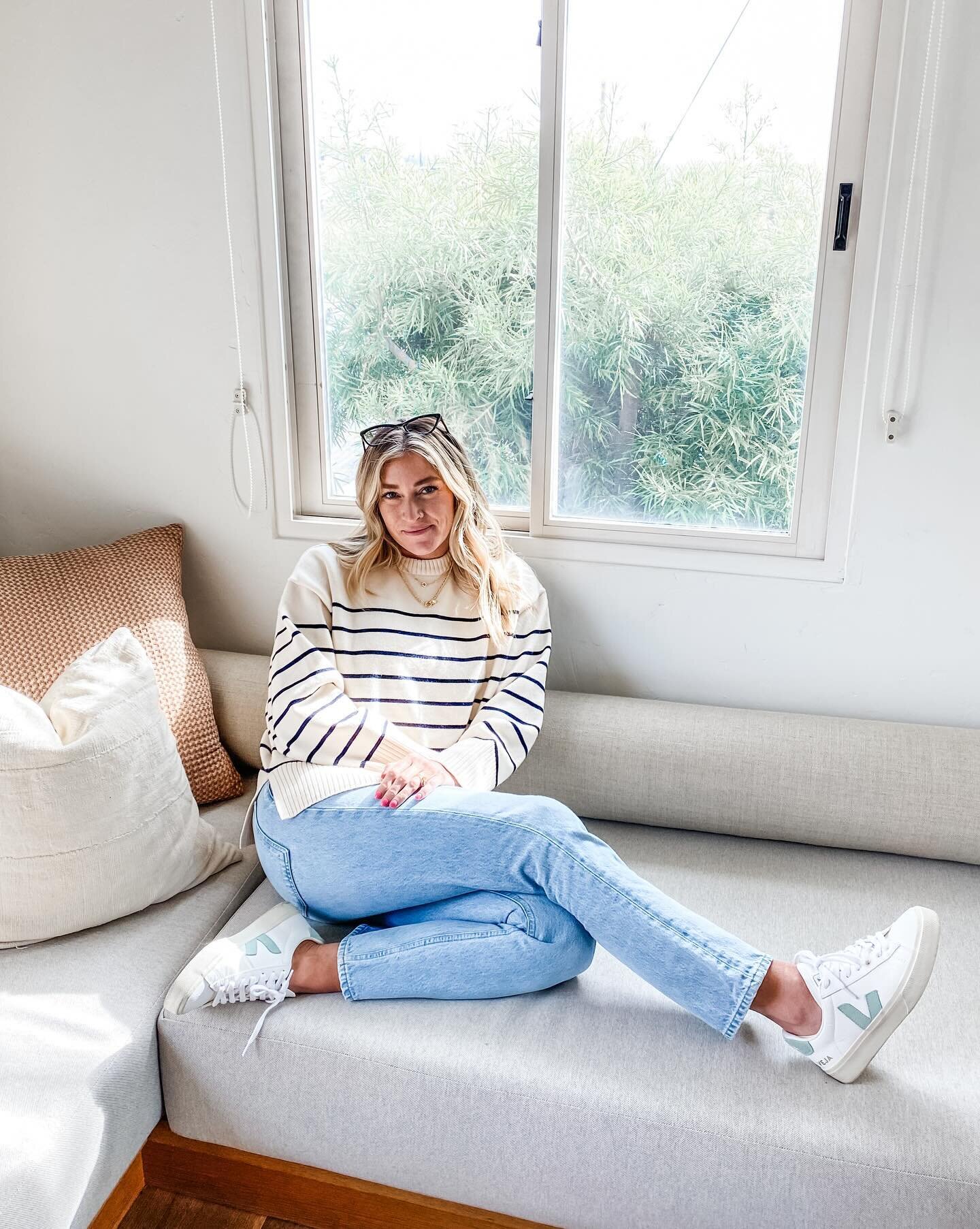 denim is my weakness - follow me on LTK to see all of my denim favorites or DM me. 
.
.
.
.
first photo: favorite straight leg jeans, striped spring sweater and veja sneakers. cat eyed sunnies 

Follow my shop @byskylerrenee on the @shop.LTK app to s