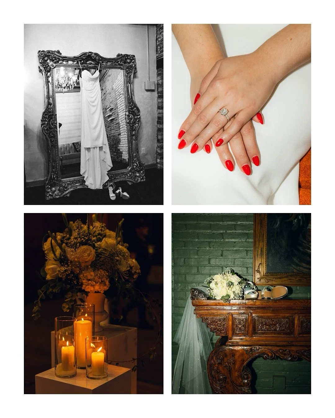 4 frames from Josh and Rachel&rsquo;s day I loved. From the candle lit dinner, to the jam packed dance floor, the love was all around them!! I don&rsquo;t get to do city weddings often and it was fun to lean into the St. Anthony Main landscapes and a