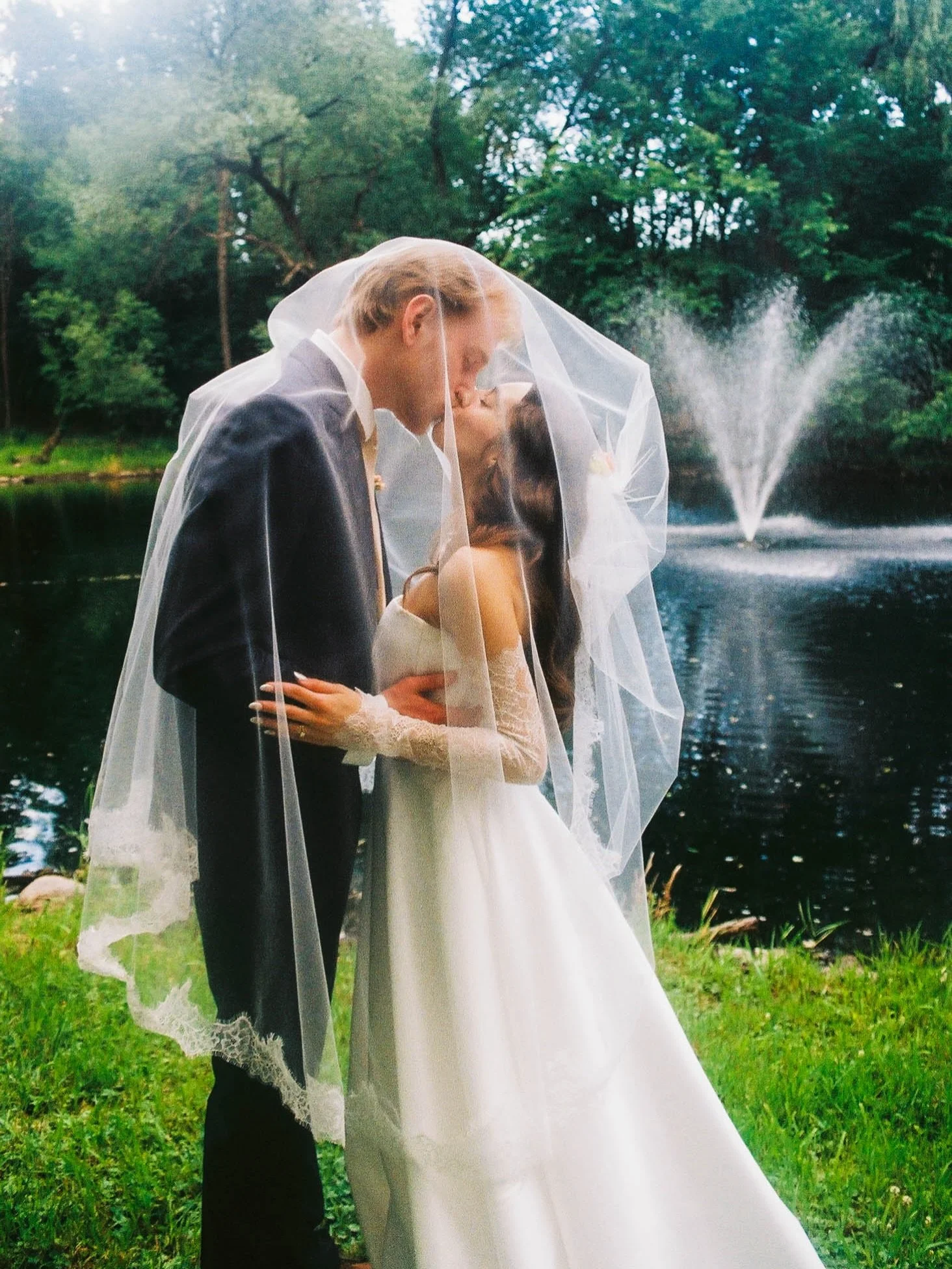 Annabelle and Harry on film on a perfect summer day where a baby deer came to visit us during the ceremony and everyone they loved celebrated them!! Slowly sharing more from all of my sweet summer weddings. Each one unique in its own way. Each one sh