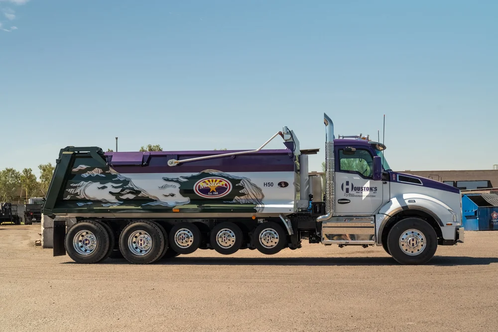 Commercial photography of a Houston Transport truck in Phoenix, Arizona
