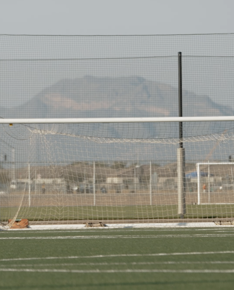 Soccer field at a club training facility in Arizona, vertical video