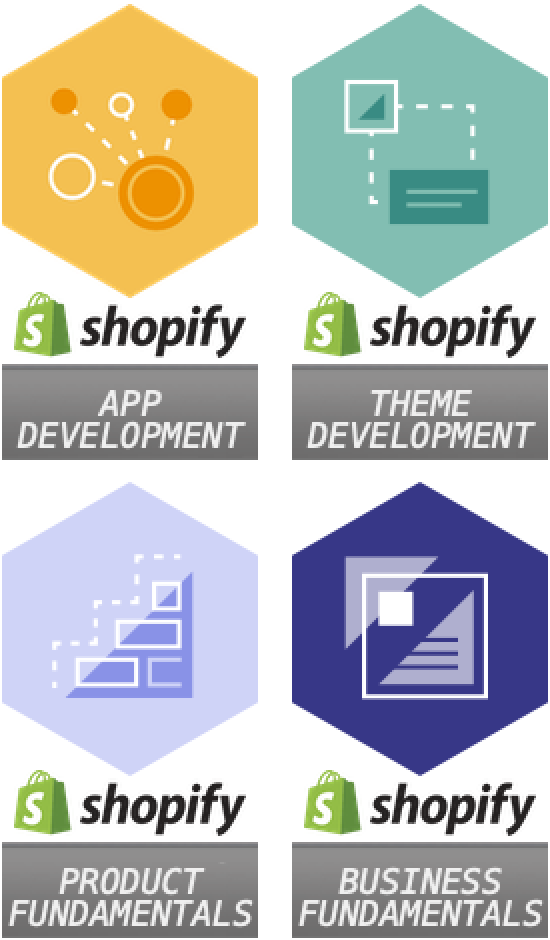 Shopify partner certifications.