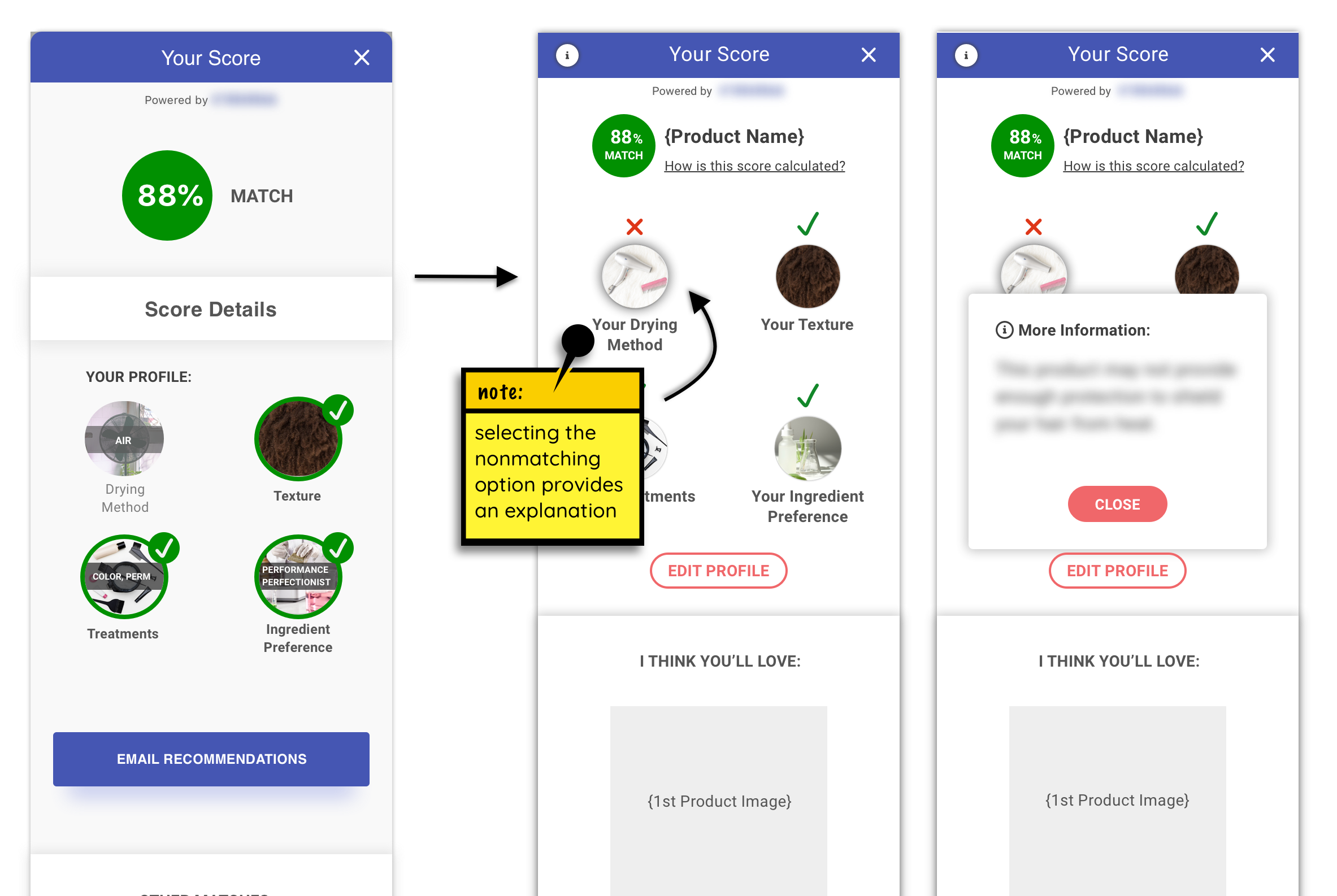 Example of the updated design with the brief explanation addition.