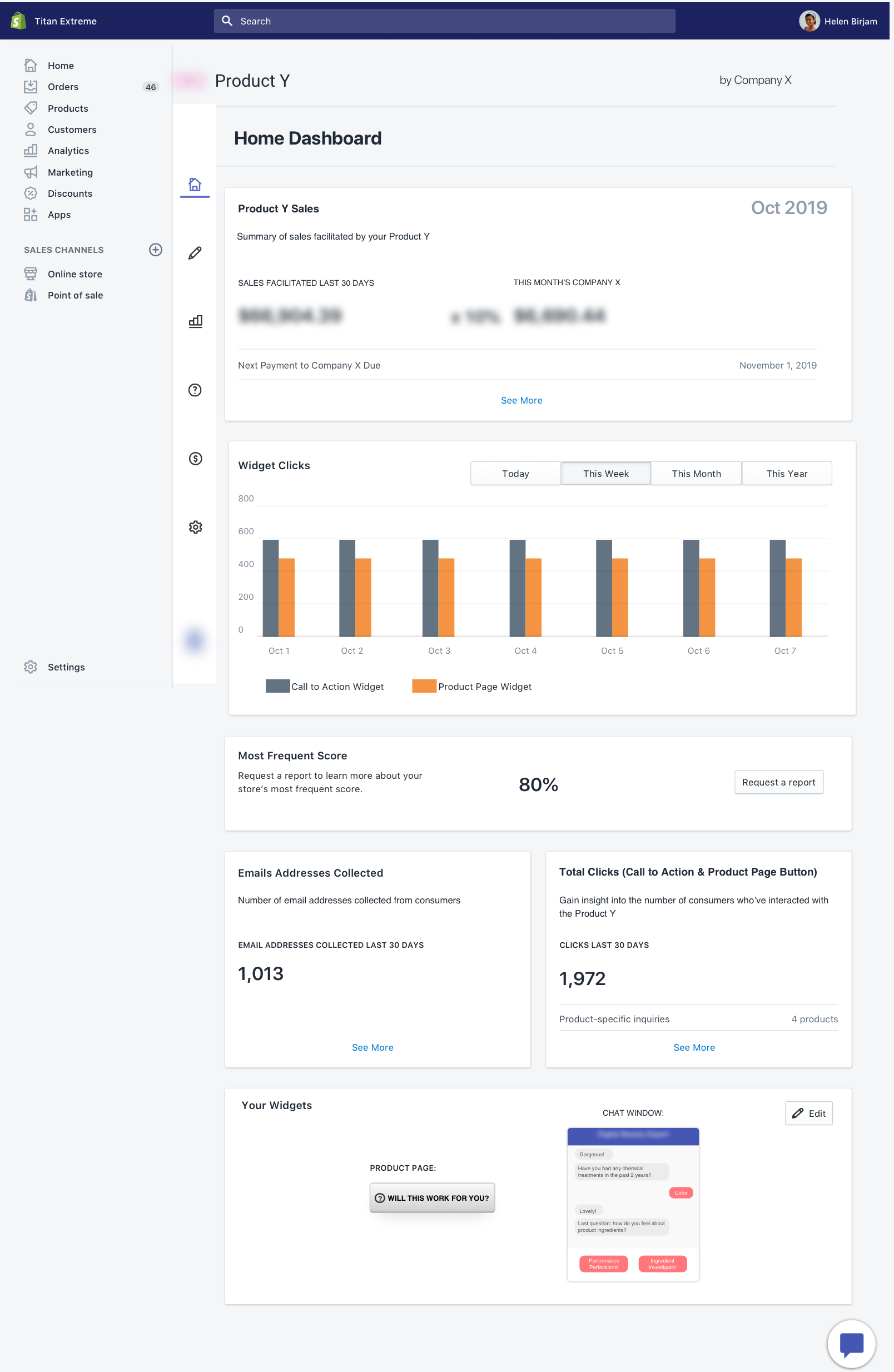 Dashboard design using Polaris.