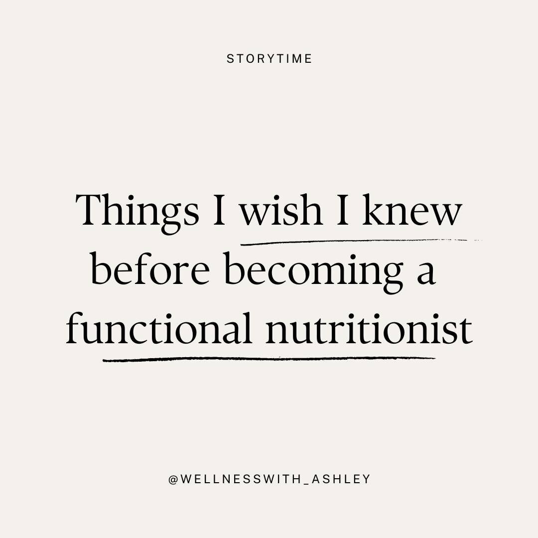 The things that I wish I knew before becoming a functional nutritionist:

1. Once some people find out what I do for a living, they assume that I'm watching and judging everything they put in their mouths. Honestly, I really don't notice what you're 