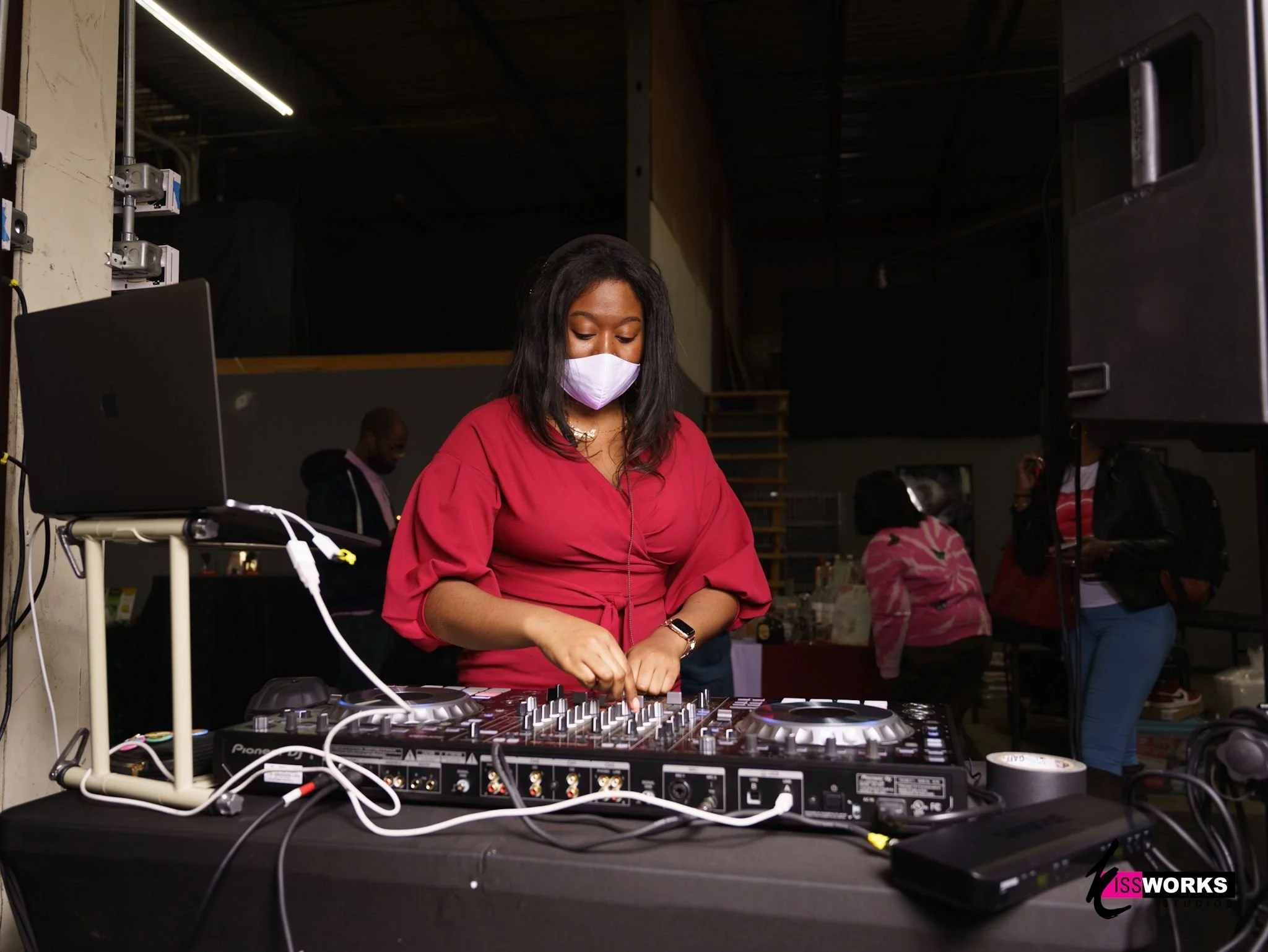 DJ WOW!YANA booth photo at Valentine's Day event