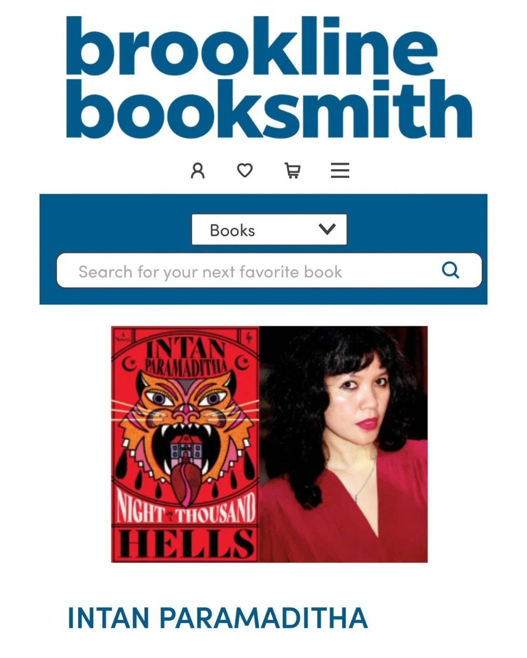 Friends in Boston, please join me for the launch of Night of a Thousand Hells at @brooklinebooksmith, as part of their Transnational Literature Series @transnational.booksmith.

Thursday, October 8, 7pm Brookline Booksmith, 279 Harvard Street, Brookl