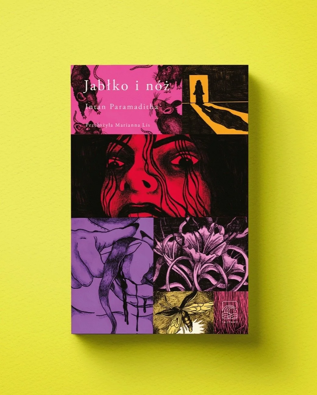 Jabłko i n&oacute;ż (Apple and Knife) 🍎🔪 Double, double toil and trouble, dear wyrd sisters, this book is coming out in Polish from Tajfuny, translated by Mariana Lis, with a cover by Ula Zuhra. Thank you, Mariana, for translating from bahasa Indon