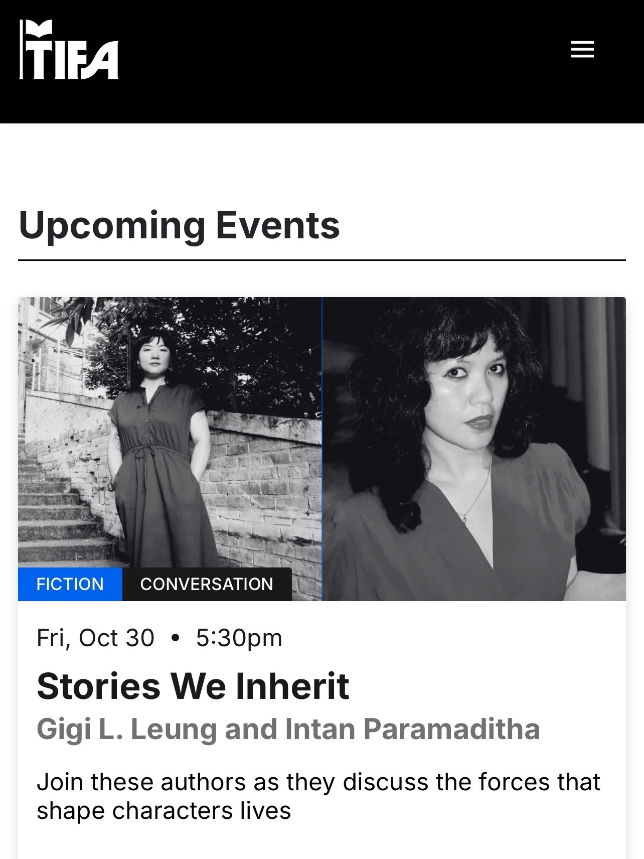 My UK book tour has ended. There&rsquo;s much to capture, but for now: I have arrived safely in Toronto from London and am getting ready for the Toronto International Festival of Authors (TIFA).

From the @festofauthors website:

Fri, Oct 30 &bull; 5