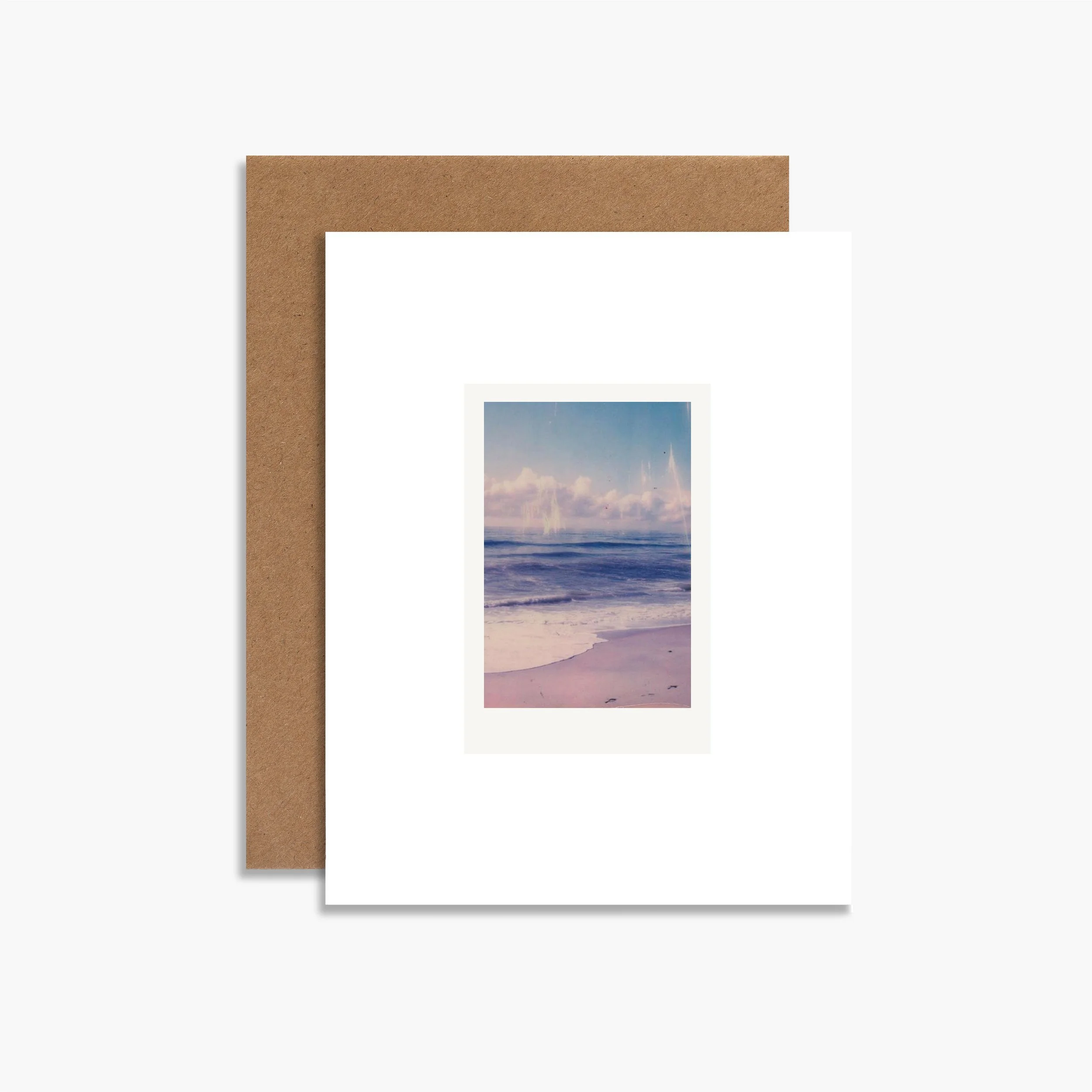 ocean and clouds polaroid