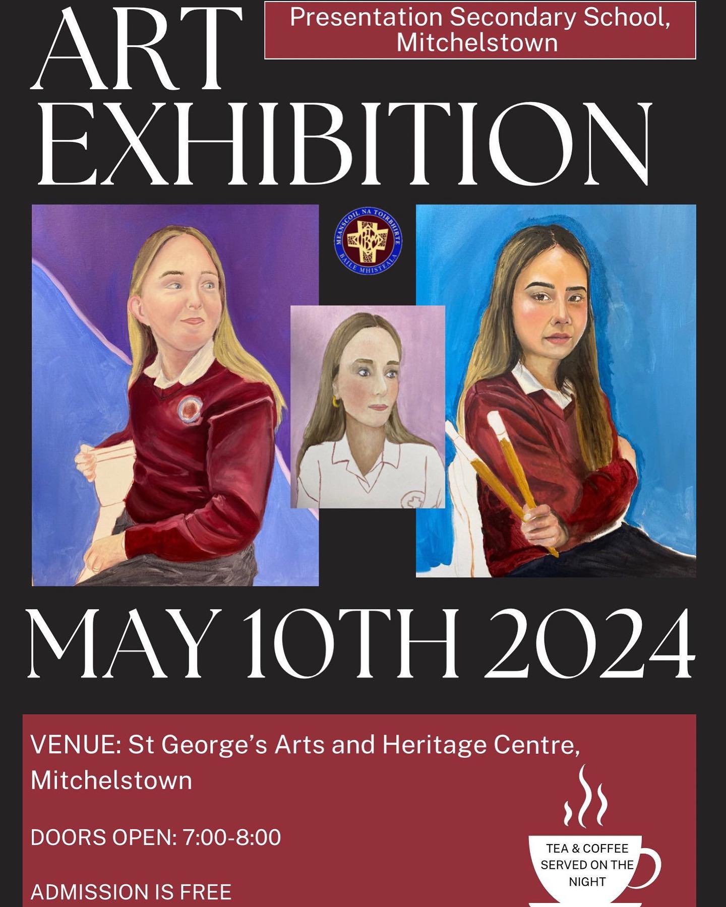 ART EXHIBITION!! We are very excited to announce that we are having an Art exhibition to showcase the incredible self portraits created by our talented 5th year Art class. This project is a creative engagement initiative, which seeks to promote the A