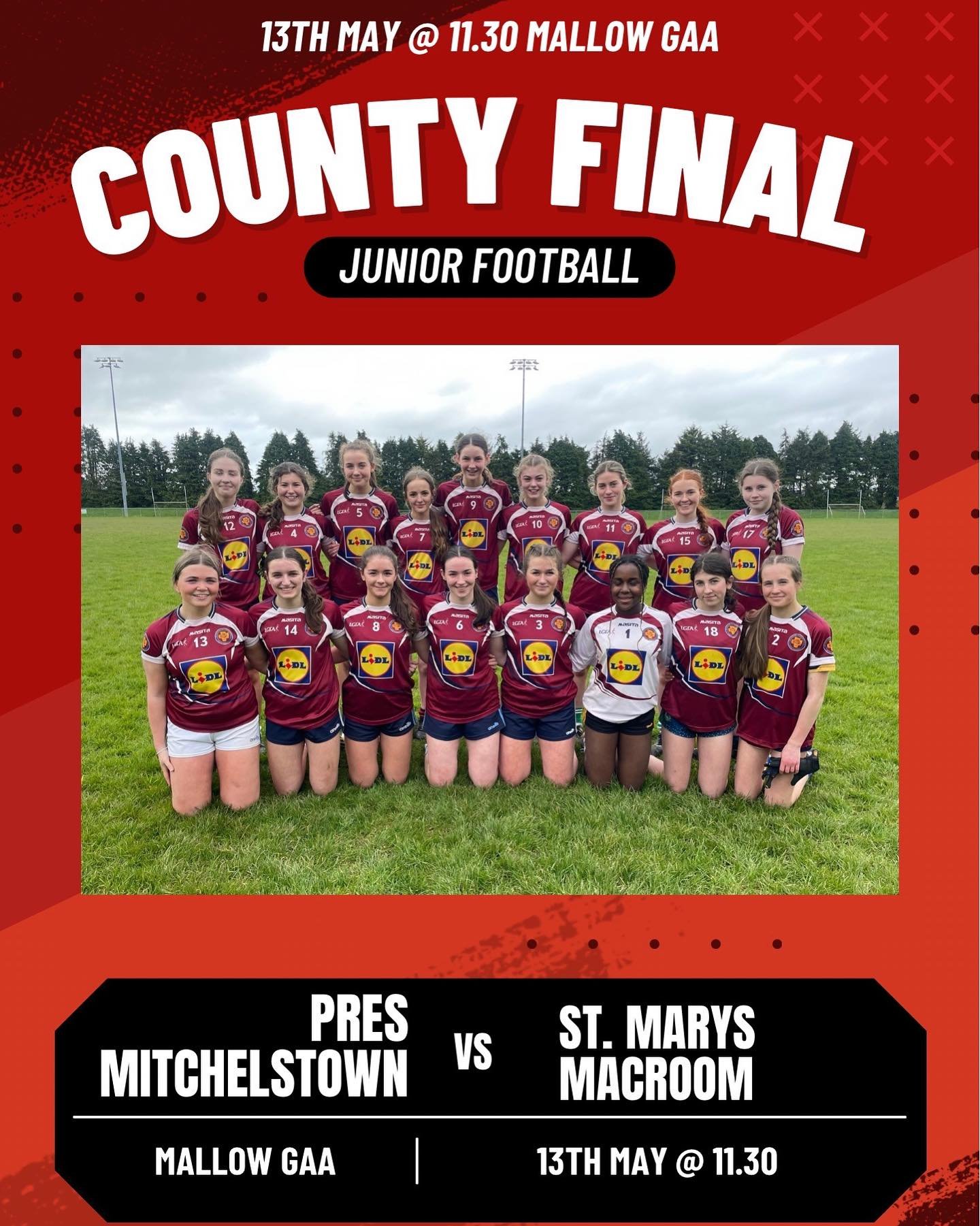 🏆🏐County finals week 🏐🏆 
Big week for our school football teams this week as we hope to add the minor win from last week. 
Our juniors getting the ball rolling tomorrow in the first of two county finals. They take on St. Mary&rsquo;s Macroom in M