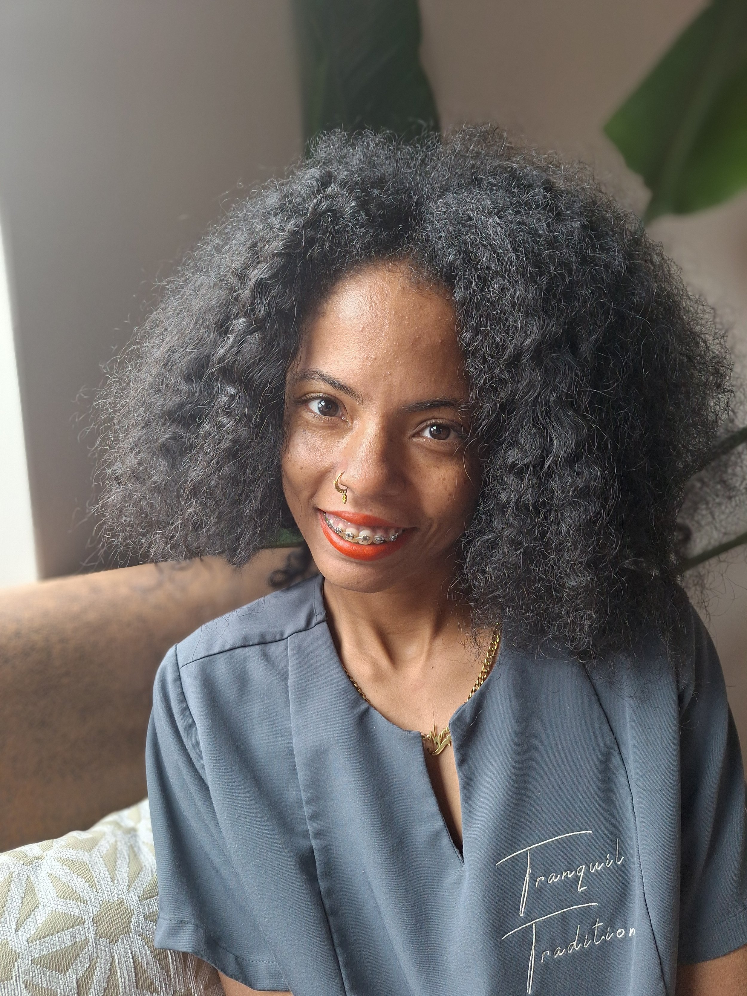 massage therpapist stretching