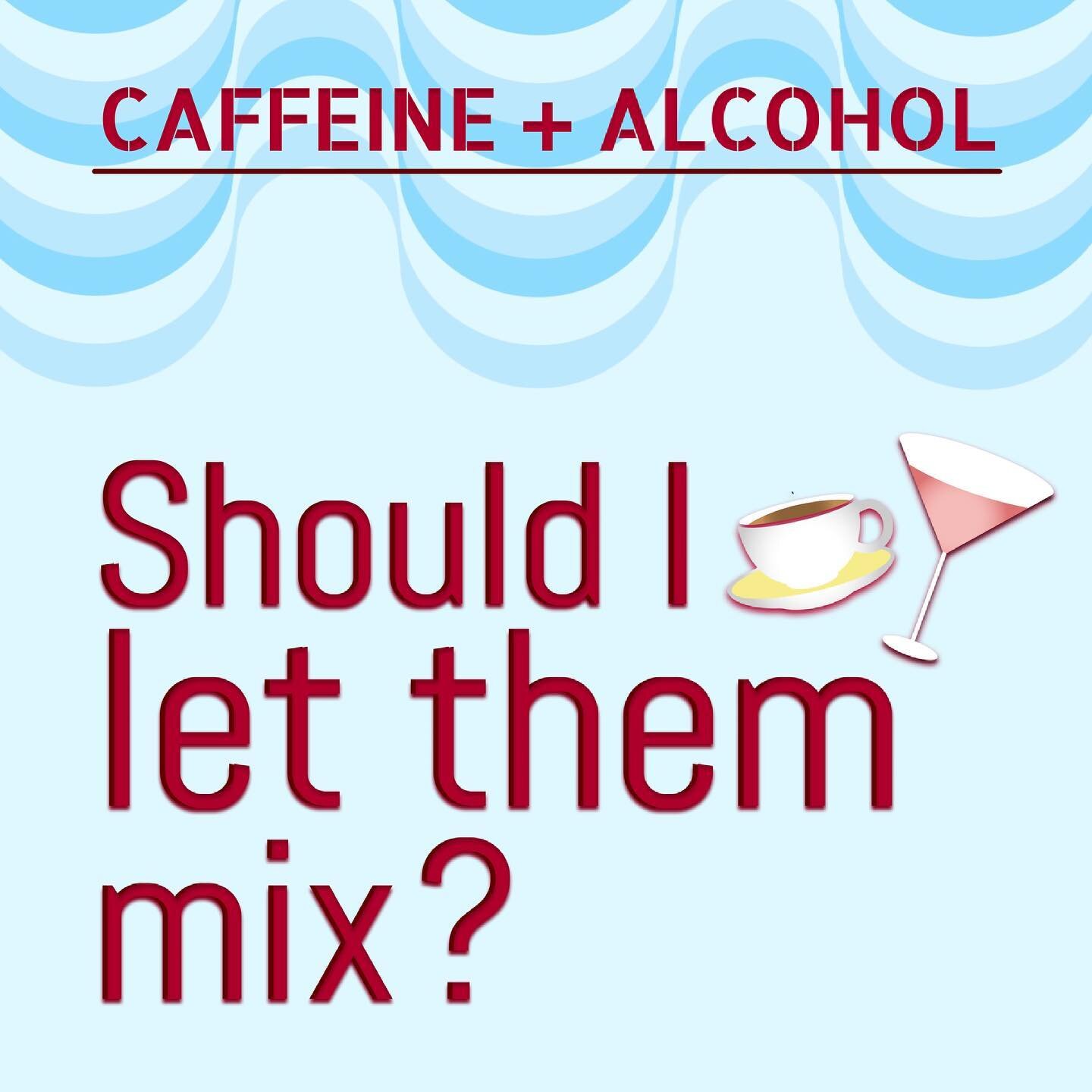 Should I let them mix❓Alcohol + caffeine⁉️
Some key things to consider before combining Alcohol with Caffeine:
&bull;
🥂🍸Alcohol is a depressant that increases the release of the GABA neurotransmitter leading to feelings of sedation and relaxation. 