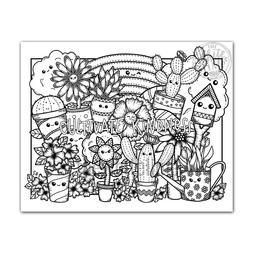 Kawaii Coloring Page Set, Cute Kawaii Coloring Pages For Kids And Adults —  The White Lime