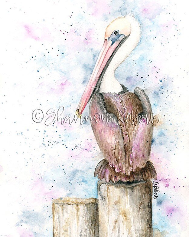 And then there was a watercolor pelican perched on a post&hellip;happy Saturday!!

#watercolor #pelican #watercolorpainting #watercolorart #watercolorillustration #pelicanart #coastal #coastaldecor #watercolorartist #coastalhome #beachart #coastalart