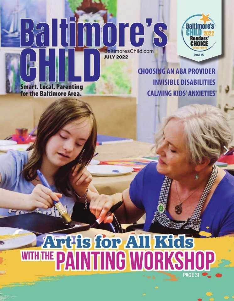 The Painting Workshop is featured in Baltimore’s Child Magazine!