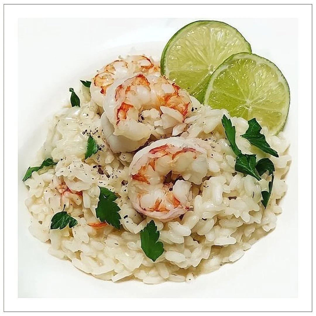 risotto code di gambero, lime e pepe nero