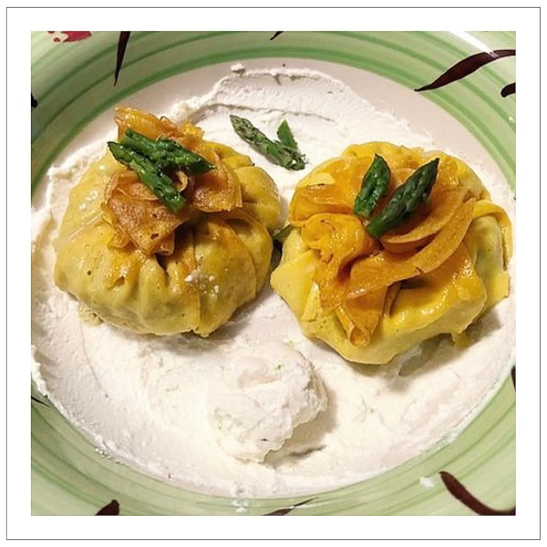 Crespelle con asparagi e ricotta