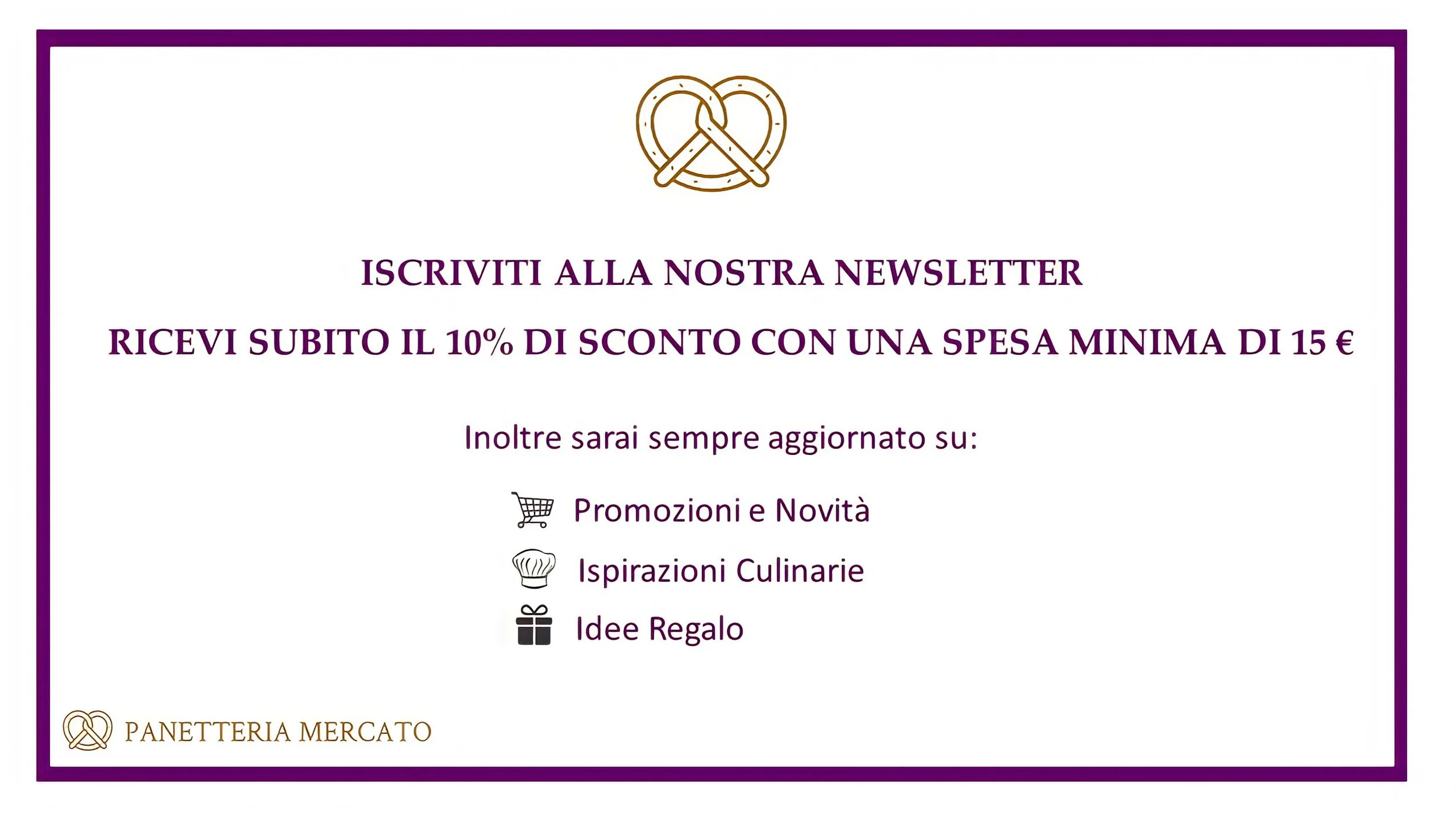 Newsletter panetteria mercato milano