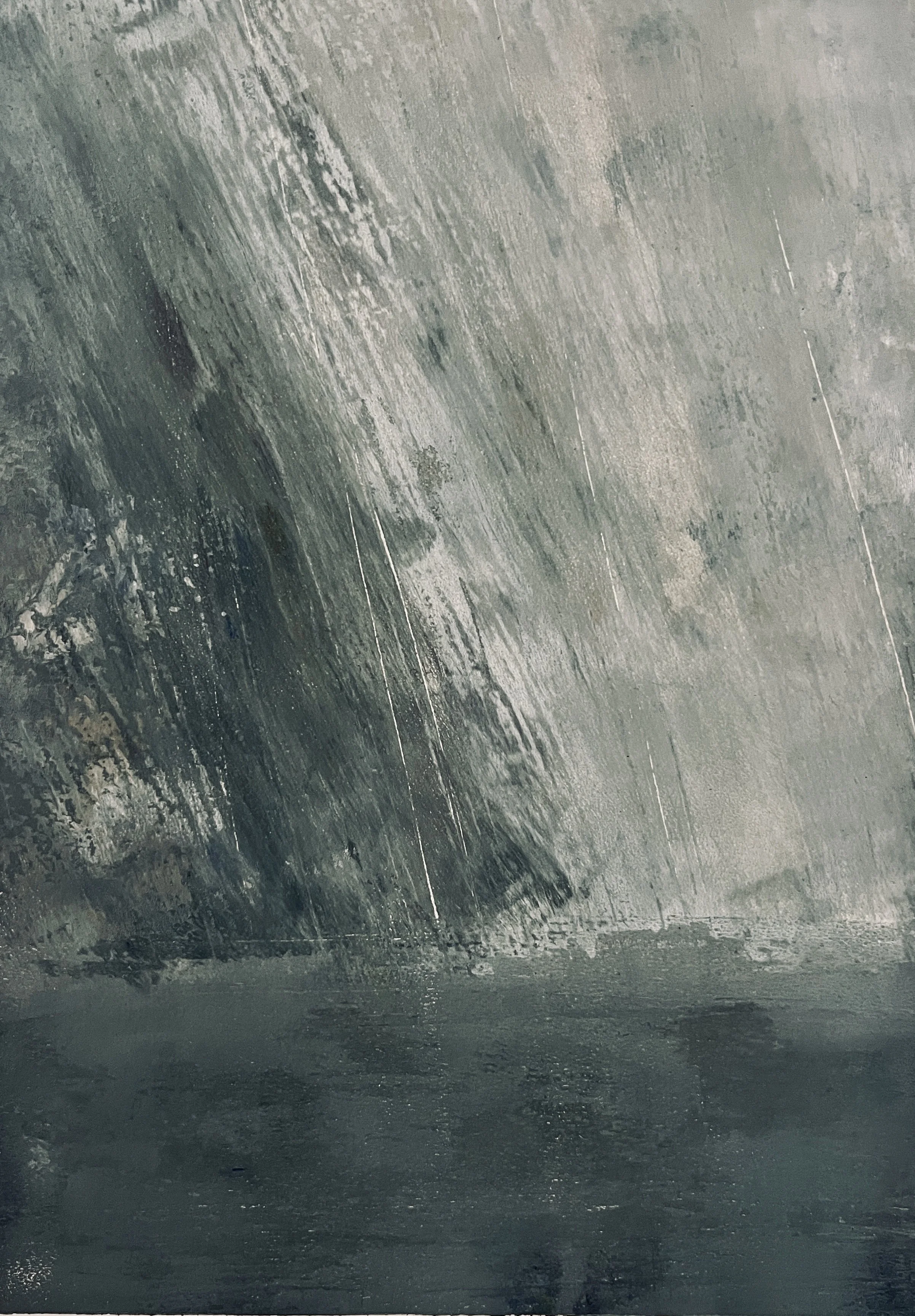 Squall Approaching | Gel plate monotype - acrylic on Paper | Price: £195
