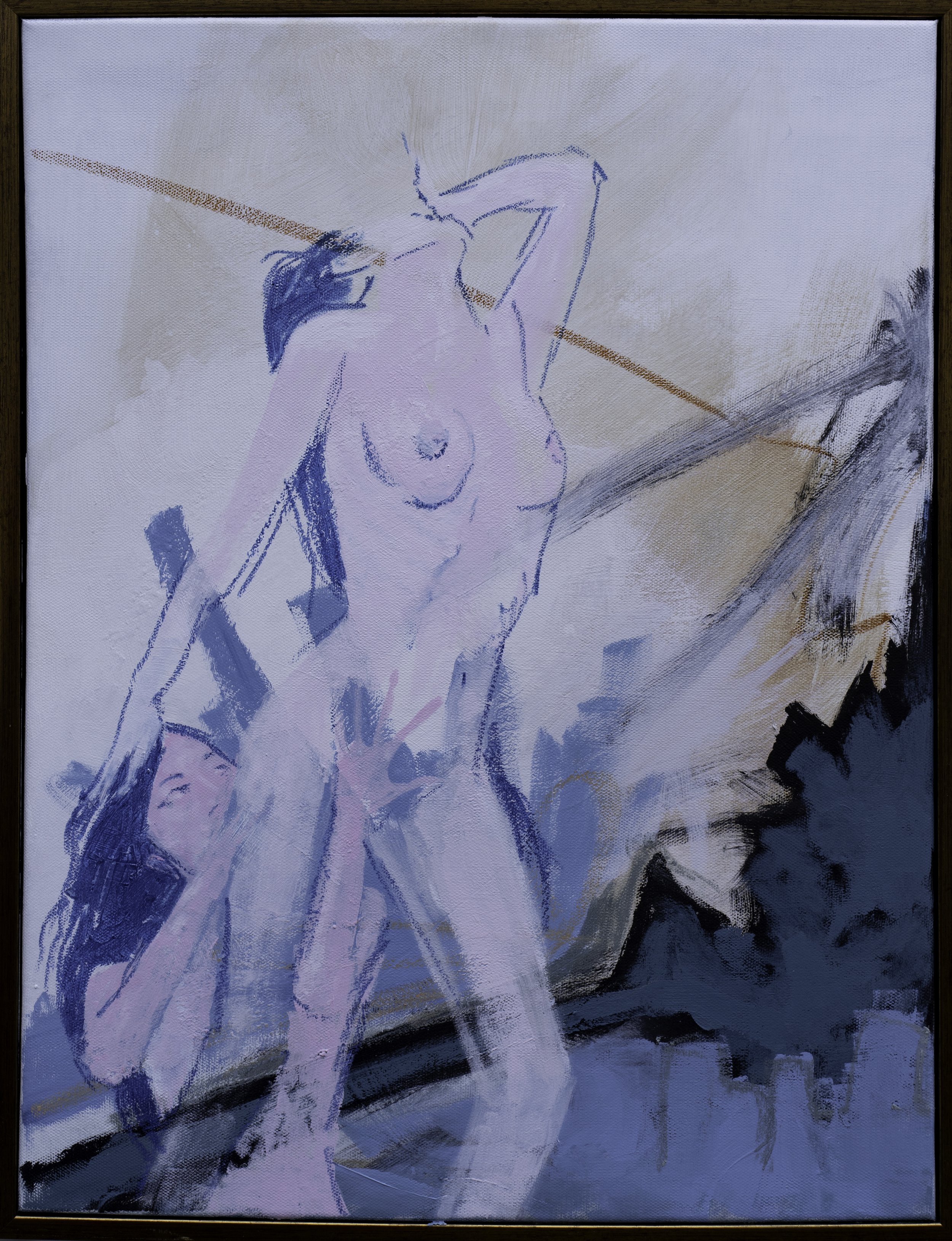 "Sirens" oil and acrylic on canvas 12 X 16 in - $320