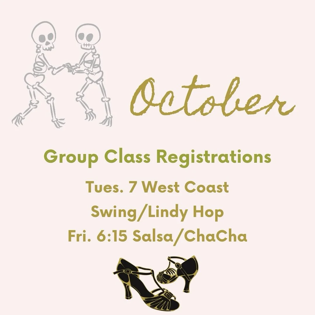 October classes begin tomorrow! There are currently registrations for these sessions; the best way to ensure a class is held is to sign up! This month there is a Wednesday Waltz class available 6:15-7🌟🍂🍁See you on the dance floor! #yorkpa